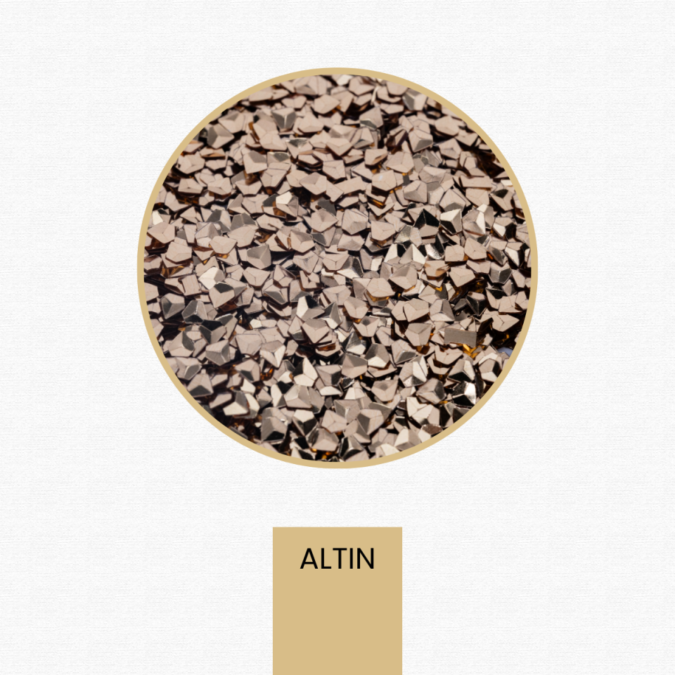 Altın Glitter Elmas Kesim 3 Boyutlu Epoksi-Nail Art-Makyaj Süsleme Pulu