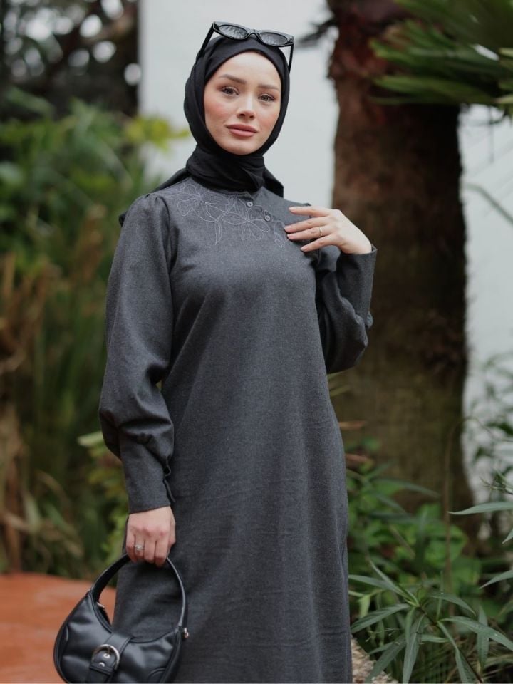 Şehrazat Tunik Koyu Antrasit