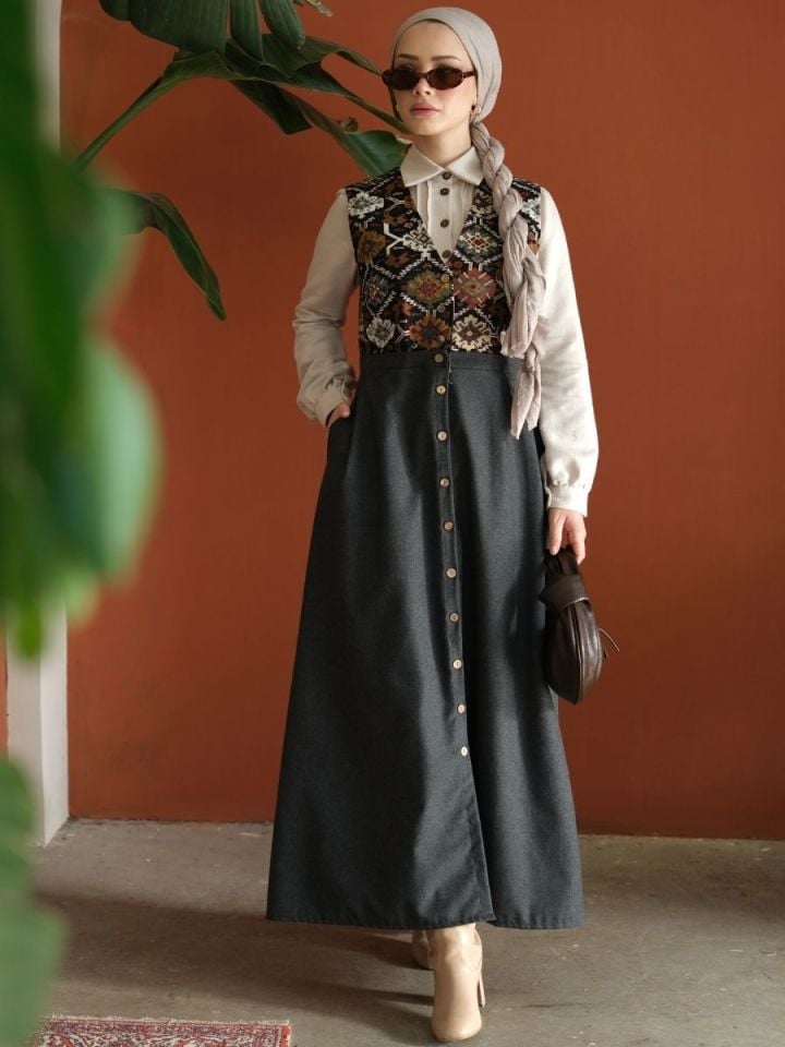 Kilim Desenli Marakeş Jile
