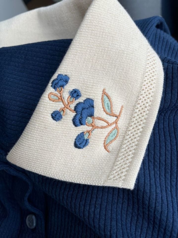 Polo Yaka Kaşkorse Tunik Sax