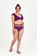 Kadın Giyim Volanlı Tüllü Bikini Renkli Bk5029