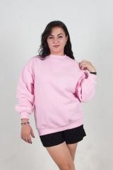 Büyük Beden Içi Şardonlu Sweat Pembe S004