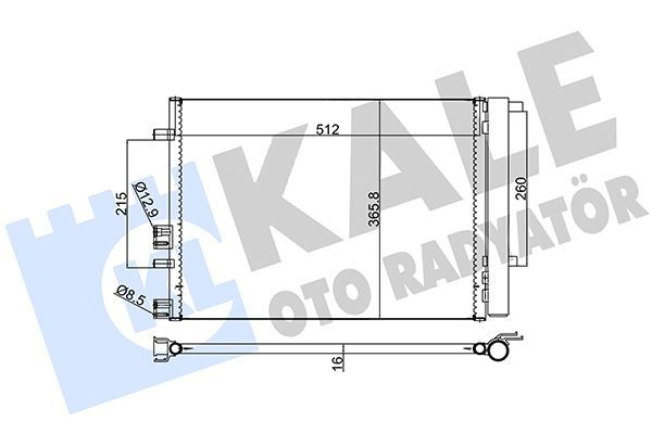 KLİMA KONDENSERİ HYUNDAI İ20 AL/AL 359x328x16