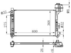 RADYATOR BRAZİNG AT 600X368X26 A-CLASS W168 A140/160/190 97- 62661A