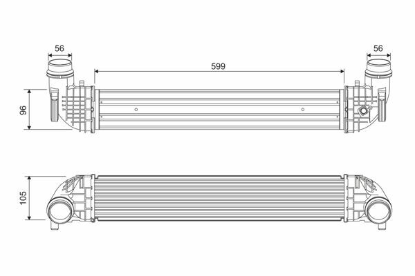 TURBO RADYATÖRÜ INTERCOOLER OPEL ASTRA K 15 22 1.6 CDTI DTH-DTN-DTI-DTU 600X111X95