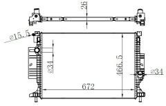 RADYATOR BRAZİNG MT 672X466X26 FOCUS 11 /KUGA 13 /CMAX 10 1.5 ECOBOSST - 2.0 TDCI 606215