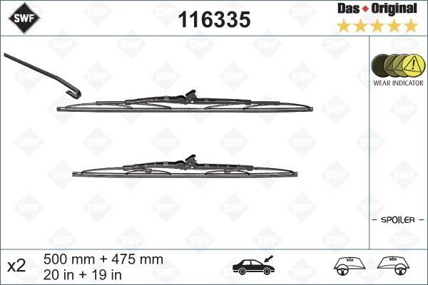 x SİLECEK SWF 50 47.5cm SPOİLERLİ ASTRA F G 03/98