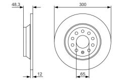 FREN DİSKİ ARKA PASSAT-ARTEON-TIGUAN 2015 300 /12-10 MM