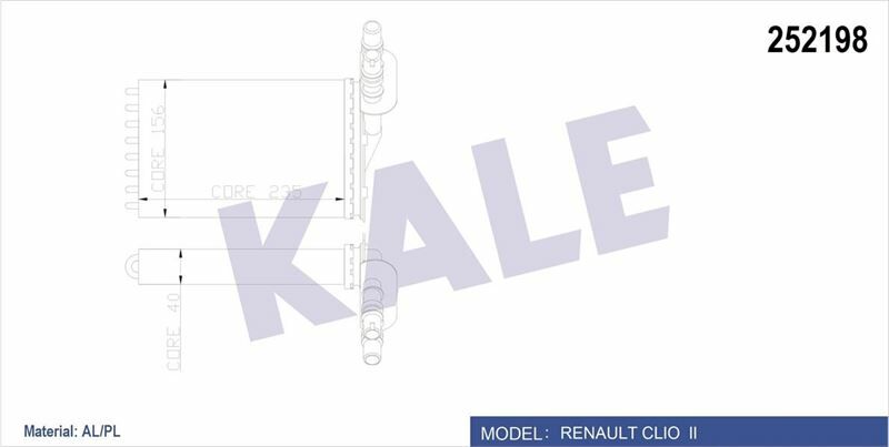KALORİFER RADYATÖRÜ CLIO II 00 SYMBOL II 08 234x158 2 SIRA AL PL SİSTEM