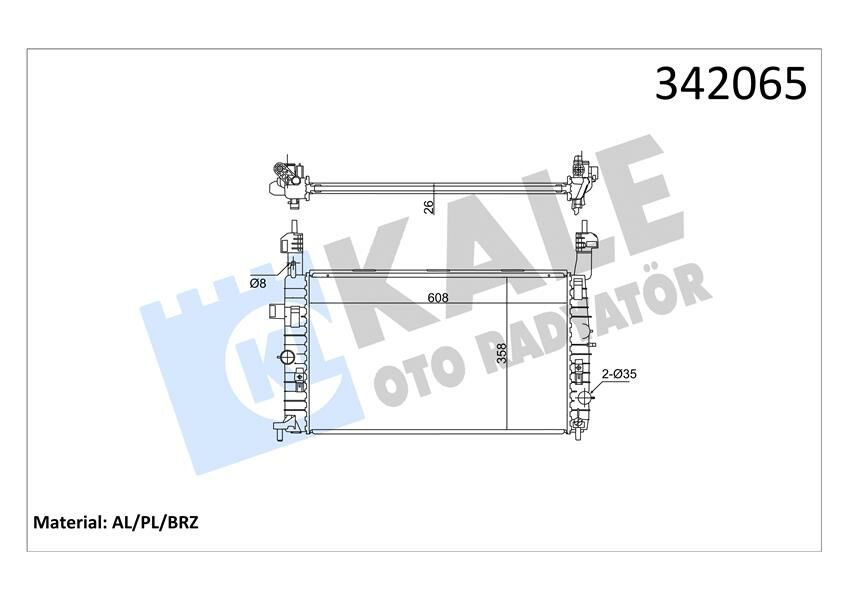 RADYATÖR OPEL MERIVA 1.7 CDTI 03-10 AL-PL-BRZ AC