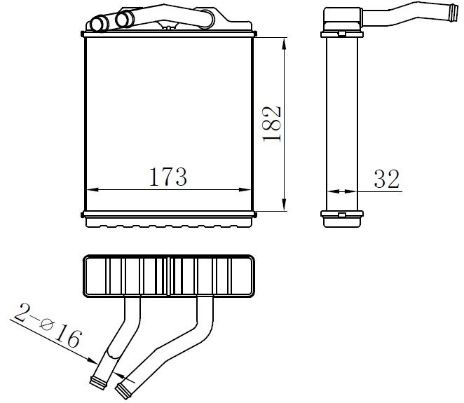 KALORİFER BRAZİNG HEATER A/M 180X175X32 CARİNA CELİCİA
