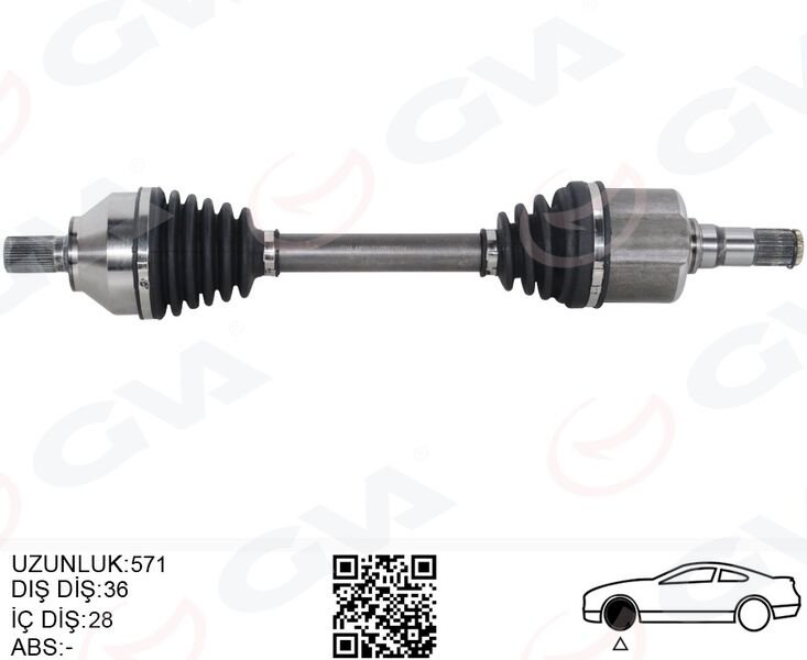 ÖN AKS KOMPLE SOL VOLVO V40 II 2.0 12 C30 2.0 12 C70 II 2.0 D 08 09 V50 2.0 06 12 OTOMATİK ŞANZIMAN