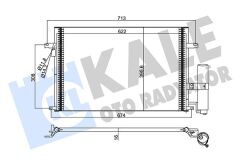 KLİMA KONDENSERİ CHEVROLET/DAEWOO LACETTI-NUBIRA AL/AL 622x407x16