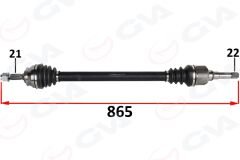 KOMPLE AKS SAG ON PSA 2008 I 1.2 M-T 05- CITROEN C3 III 1.2 M-T 16- C4 CACTUS 1.2 M-T 14-