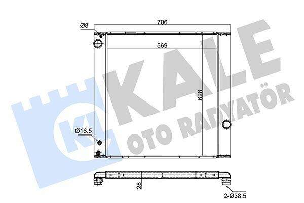 RADYATÖR LANDROVER RANGEROVER III 4.4 4x4 02-12 AL-PL-BRZ 569X628X28
