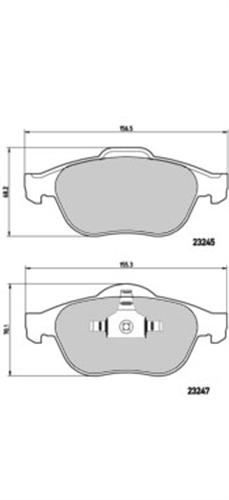 ÖN FREN BALATASI RENAULT SCENIC II 03 GRAND SCENIC II 03 1.5dCi 1.6 1.9dCi 2.0 2.0dCi