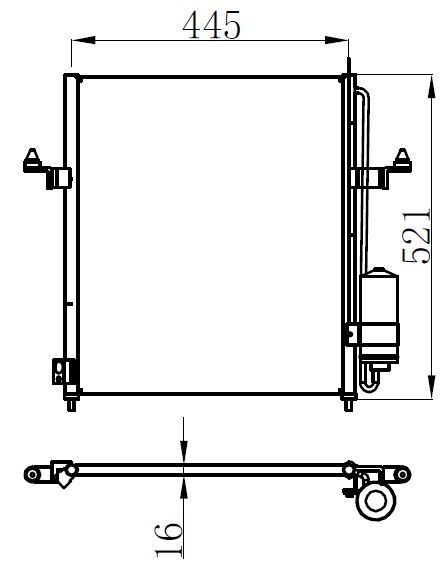 KLİMA KONDENSERİ MITSUBISHI L200 06 447X448X20 OTO.-MEK.