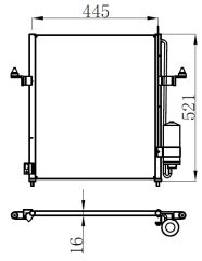 KLİMA KONDENSERİ MITSUBISHI L200 06 447X448X20 OTO.-MEK.