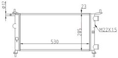 RADYATOR MECHANİCAL MT 530 285 23 CORSA B 1.2İ 93 63290A