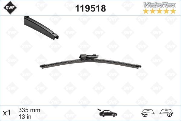 SWF VisioFlex Flat Blade X1 345 mm ARKA VW TOURAN 2 09/10 ; SEAT ALHAMBRA 2 09/10