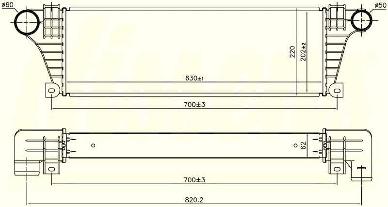 INTERCOOLER BRAZİNG INTERCOOLER A/M 630X220X63 DAİLY 35.10-40.10-45.10-49.10-59.12 89 96857