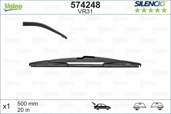 SİLECEK SILENCIO 50cm x1 VM31 ARKA C5-LGN II