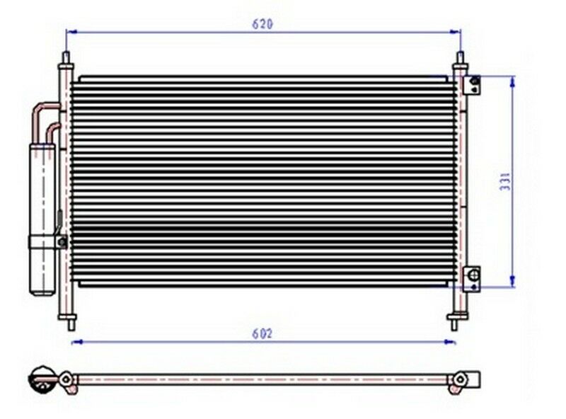 KLİMA KONDENSERİ HONDA CIVIC 1.4DSI-1.8İ-2.0İ-2.2CTDI 05 640X310X16 OTO.-MEK.