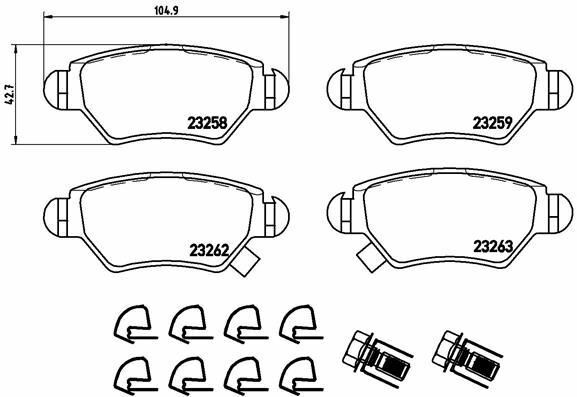 ARKA FREN DİSK BALATA ASTRA G 98 05 ZAFIRA A 98 05 CORSA C-COMBO C 03 09