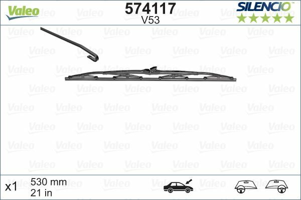 SİLECEK SILENCIO 53 CM X1 V53 VOLVO S40 LANDROVER SAAB ALFA 166 BMW E36 PEJO 4007 SAAB 9.3