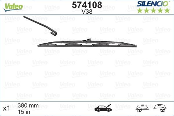 SILECEK SUPURGESI ARKA KANCALI 380mm MERCEDES W414 W463