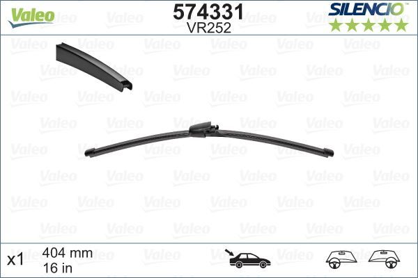 Valeo Silencio X-TRM Flat Blade VM252 X1 405 mm ARKA TOURAN ; TRANSPORTER