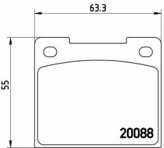 DİSK FREN BALATASI ARKA FORD Europe Cortina 1.2/1.5 10/62-09/66 FORD Escort 1.3 04/68-11/76