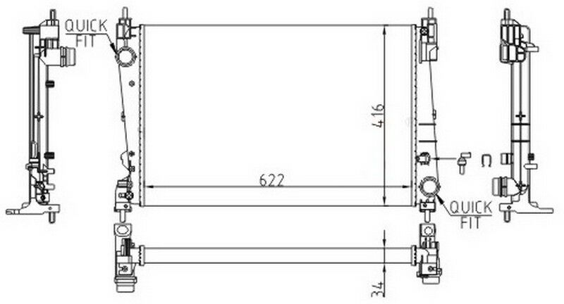 RADYATOR MECHANİCAL MT 622 416 34 CORSA D 1.4İ 06 630755