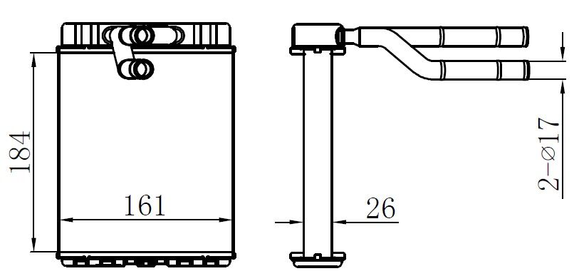 KALORİFER BRAZİNG HEATER A/M 185X165X26 HD75 TRUCK