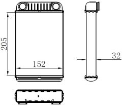 KALORİFER BRAZİNG HEATER A/M 205X152X32 ASTRA J 1.6 CDTİ 09 72671