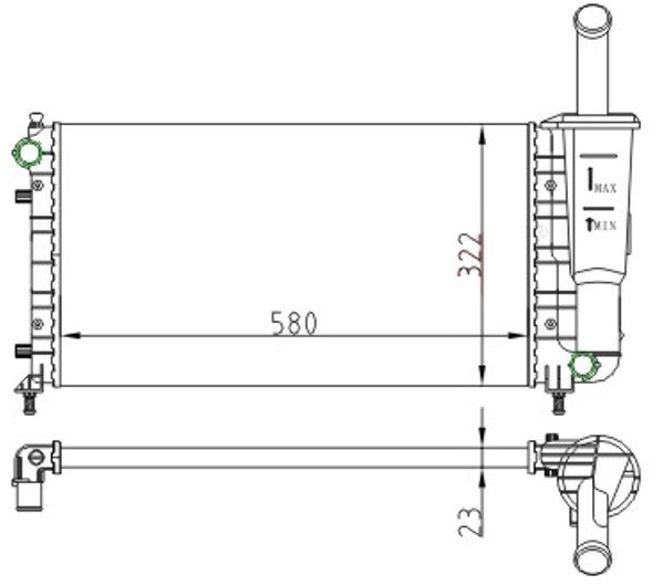 RADYATOR MECHANİCAL MT 580 322 23 PUNTO II 1.2İ 99 61888