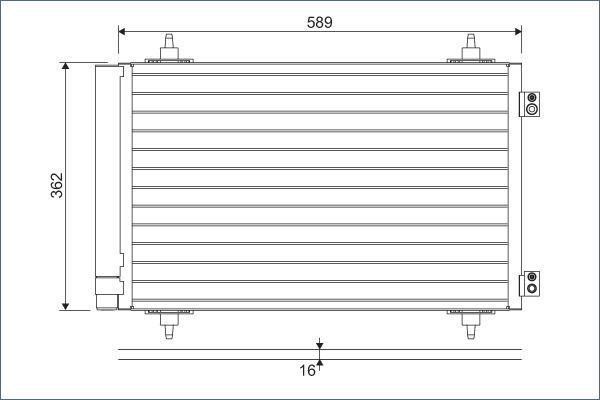 KLİMA KONDENSERİ EXPERT III-JUMPY III-SCUDO III-P807-C8 06 590x361x12