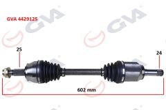 AKS KOMPLE SOL BIPPER-NEMO 1.3 HDI 10 FIORINO 1.3 MJTD Euro5 MOT. 13 İÇ AKS KAFALI 602mm