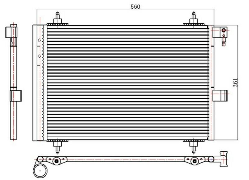 KLİMA RADYATÖRÜ KONDANSÖR P407 04 11 P508 10 18 C5 04 17 1.6-1.8-2.0 VTI-HDI