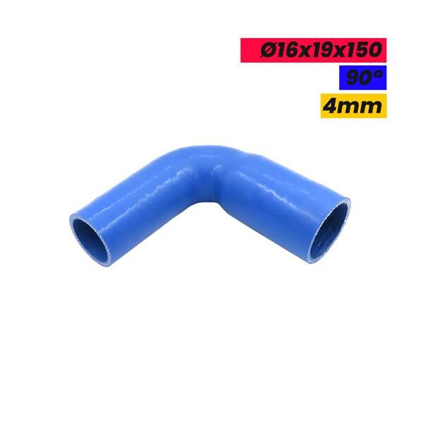 KONİK DİRSEK SİLİKON HORTUM 16x19x150 90 DERECE 4mm