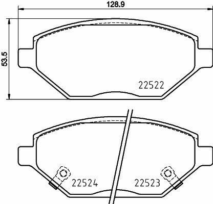 ÖN DİSK FREN BALATASI OPEL KARL 1.0 02/15 VAUXHALL VİVA 1.0 06/15