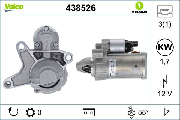MARŞ MOTORU 1.7kw 12 DİŞ COMBO E-CROSSLAND-GRANDLAND-PARTNER-BERLINGO-P208-P308-P508-P2008-P3008- P5008-EXPERT-JUMPY-C3-C4-DS3-DS4-DS5 1.6 HDI-BlueHDI START-STOP