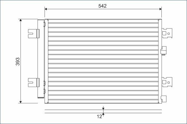 KLİMA KONDENSERİ DUSTER 10 SANDERO 08 LOGAN 10 1.2 16V-1.4-1.6-1.5DCI 513x396x12