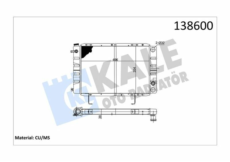 RADYATOR PEUGEOT 505-505 GL 1300.E1 2 SIRA PA SİSTEM 496X354X40