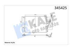 KLİMA KONDENSERİ KIA SPORTAGE-İX35 10 490X381X18 OTO.-MEK. AL/AL