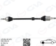 KOMPLE AKS SAĞ CHEVROLET CRUZE 1.6 10-17 970mm
