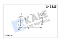 KLİMA KONDENSERİ DACIA SANDERO 1.4İ-1.6 İ 16V BENZİNLİ 08 LOGAN I 1.4İ-1.6İ 04 OTO.-MEK. AL/AL