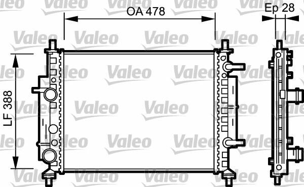 RADYATÖR BRAVA-BRAVO MAREA 1.6 16V 96-02 AC Otom. 388x478x28