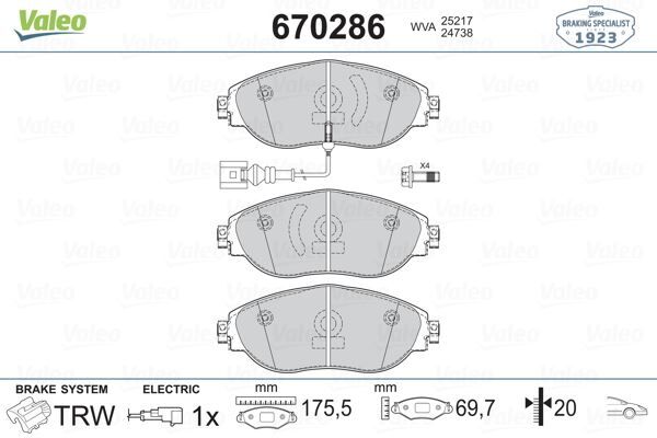ÖN BALATA GOLF VII 5G1 12 PASSAT 362 3G5 10 14 CC 11 SHARAN 10 LEON 13 OCTAVIA 12