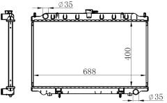 RADYATOR BRAZİNG A/M 400X688X26 MAXİMA 94-
